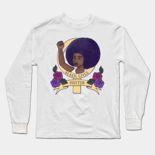 Black Lives Matter Long Sleeve T-Shirt by @isedrawing